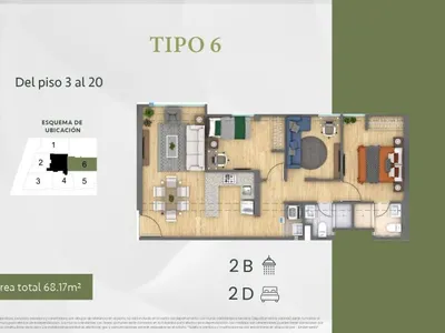 Modelo TIPO 6 · Pisos 4 al 14