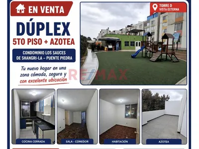 Dúplex + Azotea | 4 Dormitorios | Condominio Los Sauces – Shangri-La | Puente Piedra