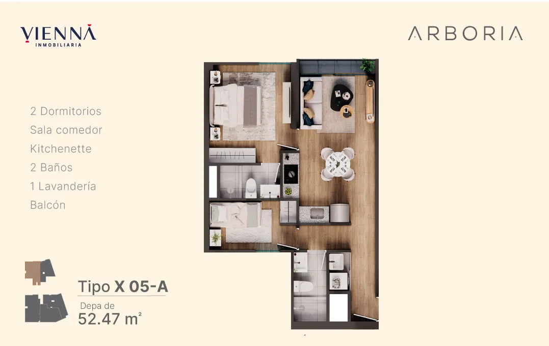 Modelo X05-A · Pisos 2, 3, 4, 6, 7