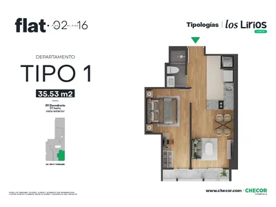 Modelo TIPO 1 · Pisos 5, 6, 8, 9