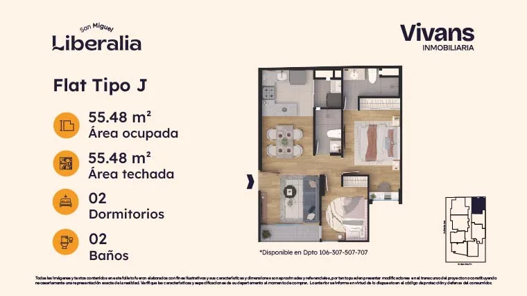 Modelo TIPO J · Pisos 1, 5, 7