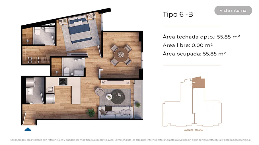 Modelo Tipo 6-B · Pisos 1 al 13