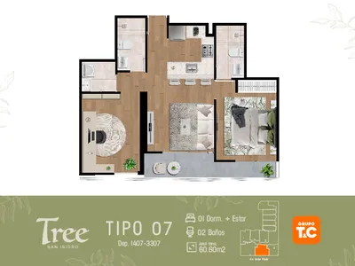 Modelo Tipo 7 · Pisos 11 al 23