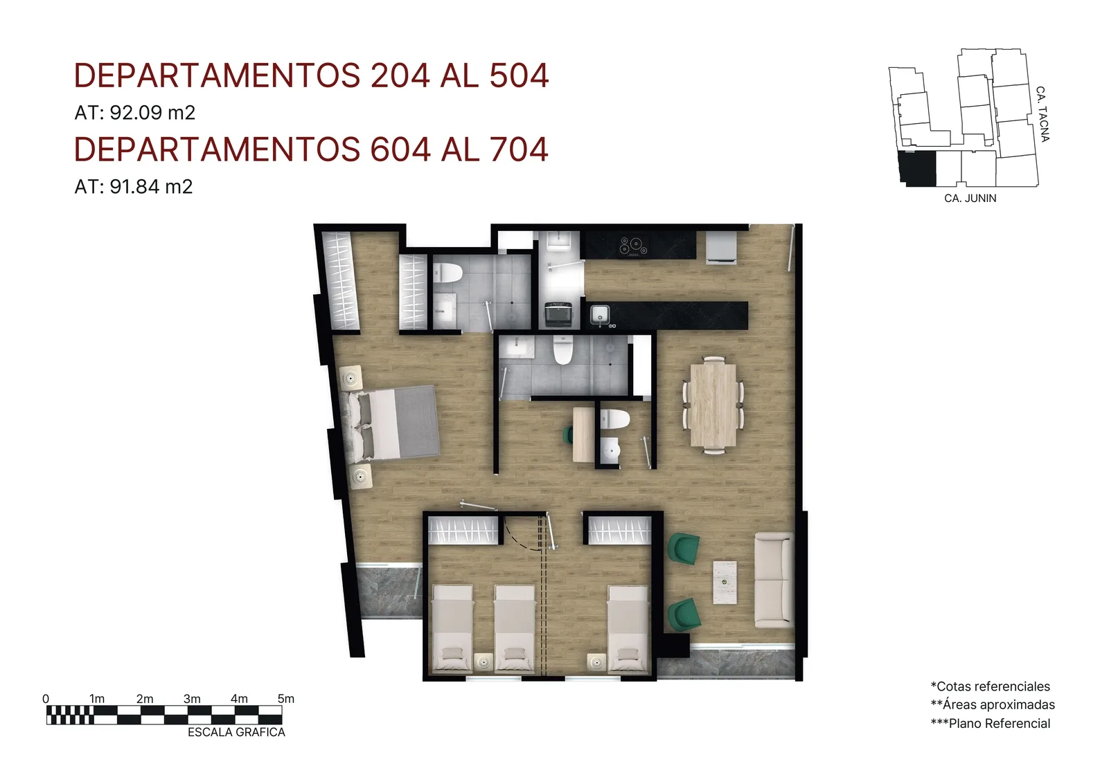 Modelo X04 FLEX · Pisos 3, 4, 5, 6, 7
