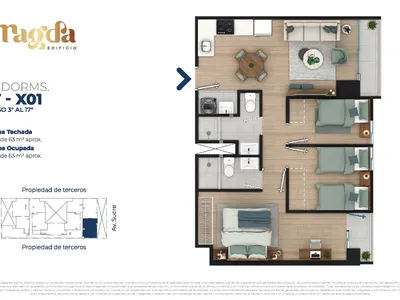 Modelo TIPO X01 · Pisos 3 al 17