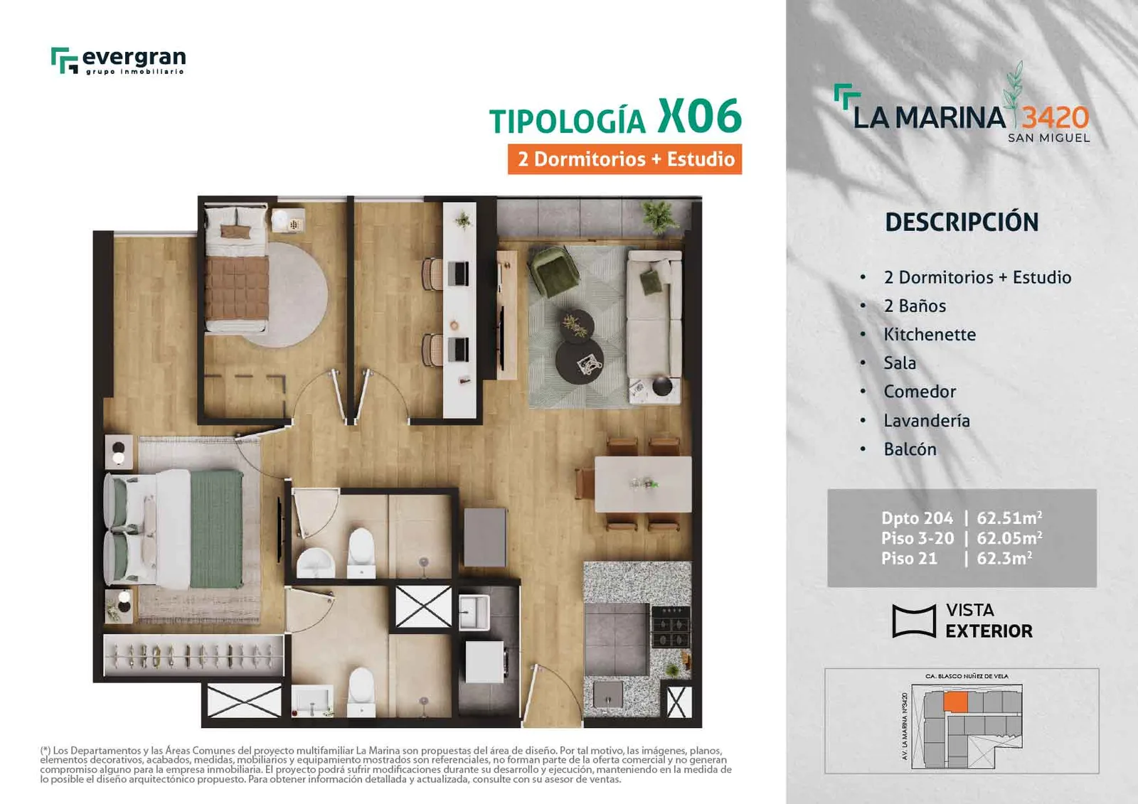 Modelo Tipo 06 · Pisos 2 al 21