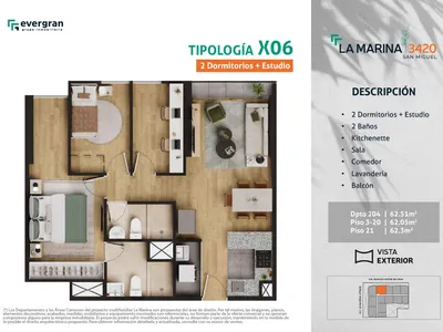 Modelo Tipo 06 · Pisos 2 al 21