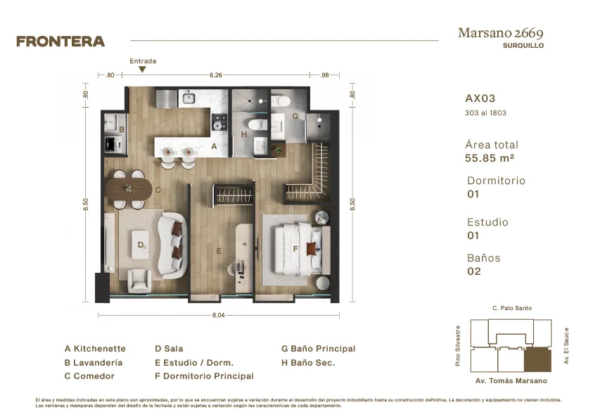 Modelo AX03 · Pisos 4 al 18