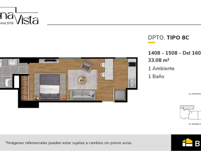 Modelo TIPO 8-C · Pisos 15 al 22
