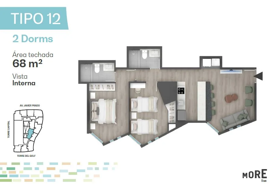 Modelo Tipo 12 · Pisos 23 al 28