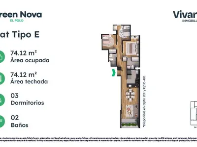 Modelo TIPO E · Pisos 2 y 4