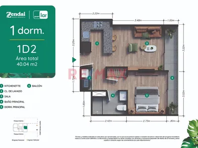 Vendo Departamento De 1 Dormitorio En Santa Catlina