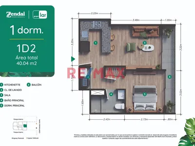 Vendo Departamento De 1 Dormitorio En Santa Catlina