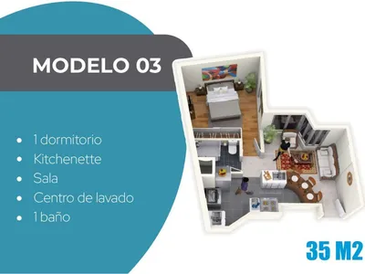 Venta de Departamento en Surquillo - Lima 1 Dormitorio