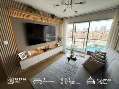 Venta de Departamento en Breña - Lima 3 Dormitorios 