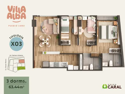 Modelo 3D-X03 · Pisos 9 y 12