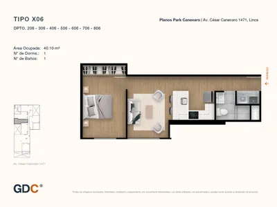 Modelo X06 · Pisos 2 al 8