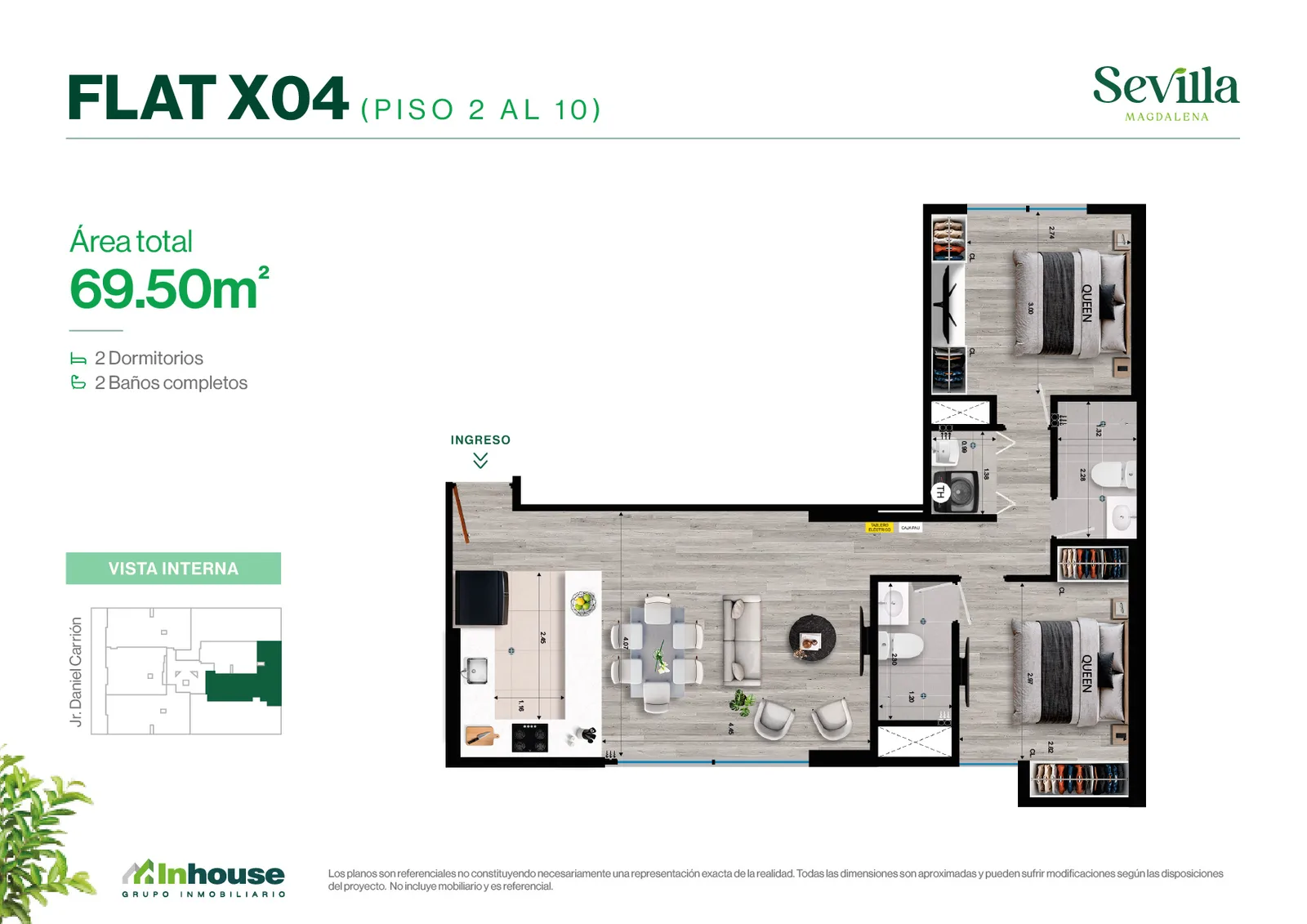 Modelo X04 · Pisos 2 al 10