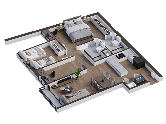 Modelo X05 · Pisos 2 al 22