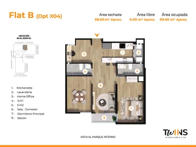 Modelo FLAT X04 · Pisos 2 al 12
