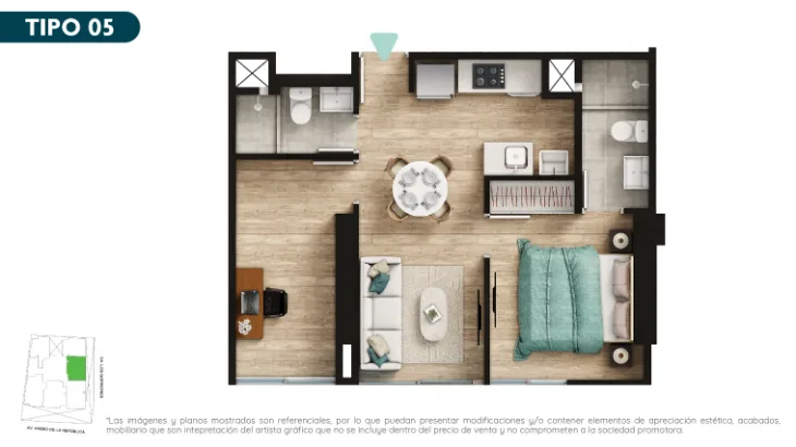 Modelo Tipo 5 · Pisos 3, 4, 5