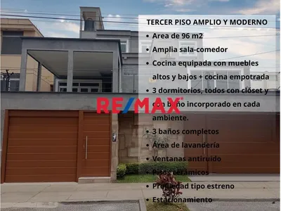 🏡 Amplia Vivienda En El 3Er Piso En San Borja