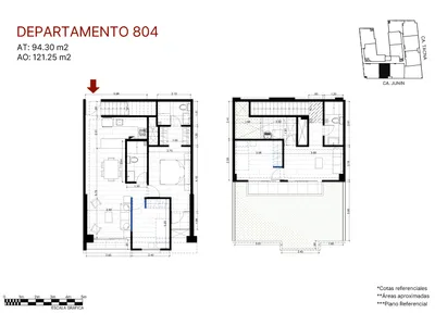 Modelo Duplex Flex con terraza 804