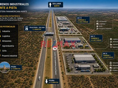 🏭🚛 Terrenos Frente A Pista En Venta | 📍 Corredor Piura – Sullana | 🛣️ Frente A La Carretera Piura – Sullana | 📍 Km 16, Km 17 Y Km 19