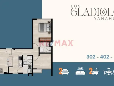 Proyectos Gladiolos - Tipologia De 1 Habitacion - 302