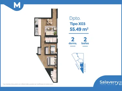 Modelo T3 · Pisos 5, 6, 13