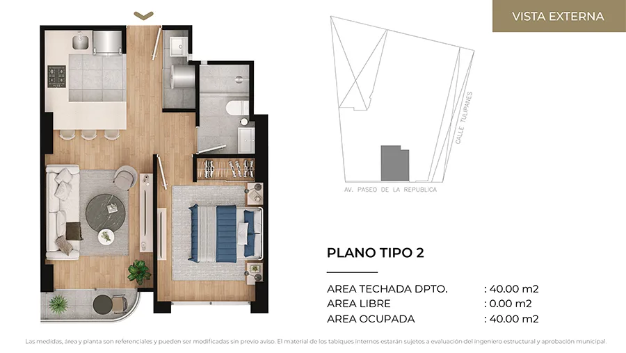 Modelo Tipo 2 · Pisos 3 al 22