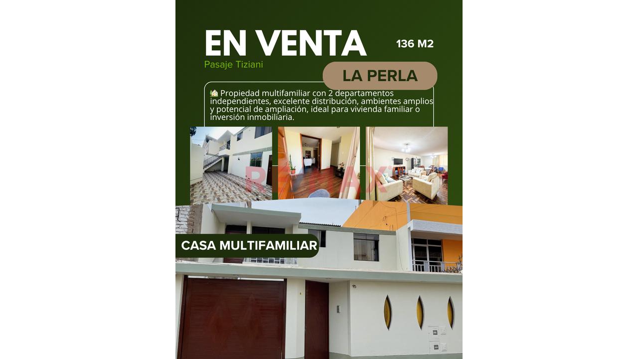 🏡 Casa Multifamiliar En Venta En La Perla – 2 Pisos Independizados + Aires