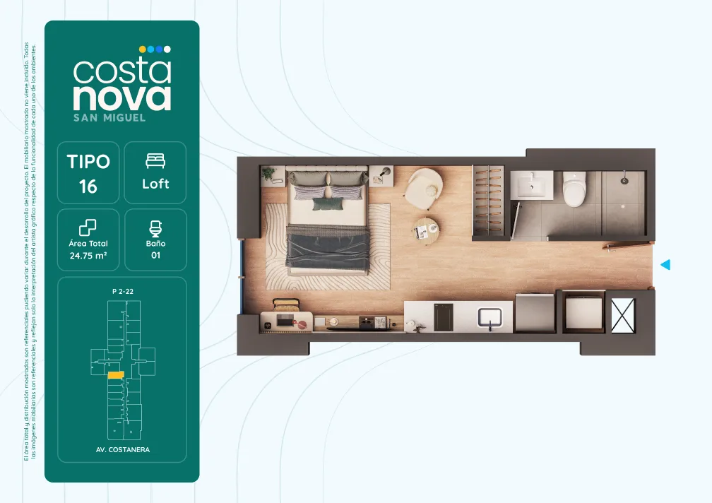 Modelo 16 · Pisos 2 al 17