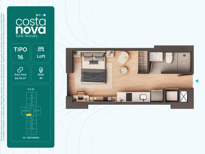 Modelo 16 · Pisos 2 al 17