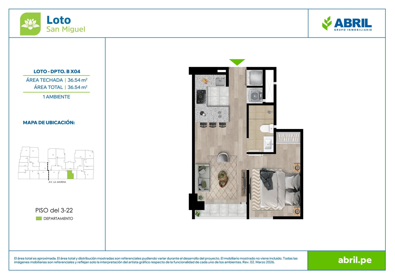 Modelo LOT-2-X04 · Pisos 3 al 17