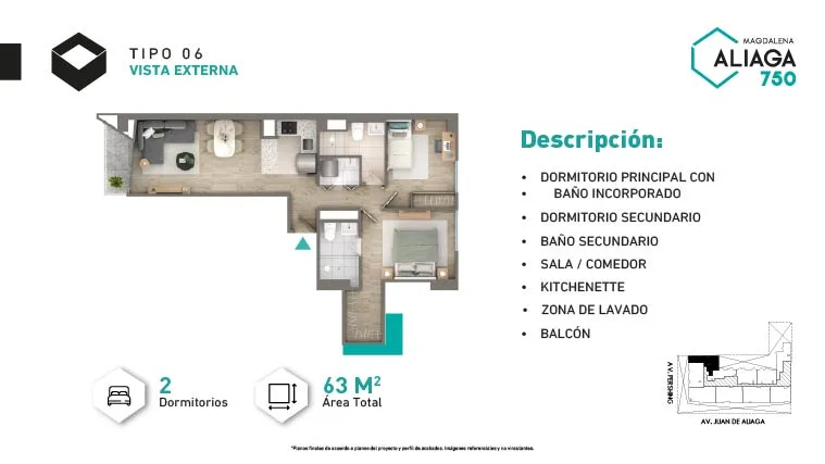 Modelo Tipo 6 · Pisos 3 al 25