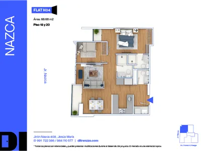 Modelo H04 · Pisos 18, 19, 20