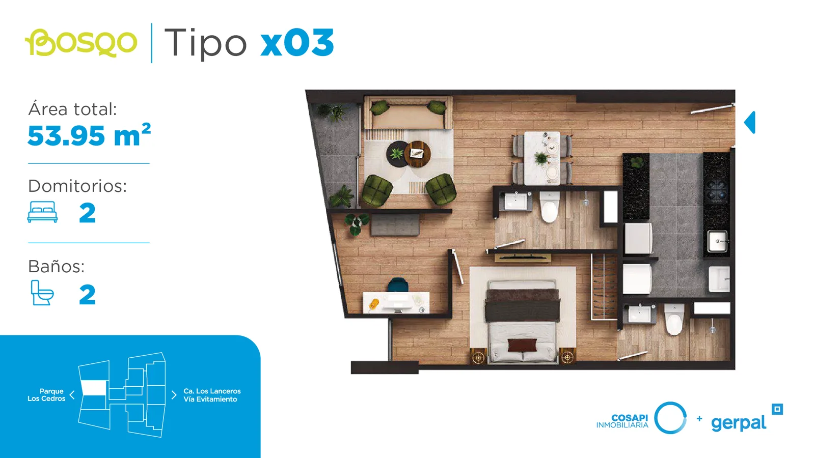 Modelo X03 · Pisos 2 al 9