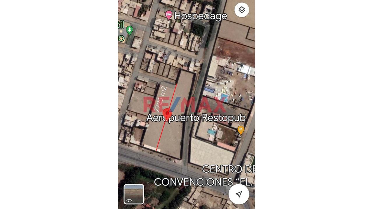 Vendo Terreno Con Cerco De 6 M De Altura  Y Porton De Ingreso -En Plena Vía Aeropuerto- A.T. 2,725 M2-$790,250 ($290 X M2 )