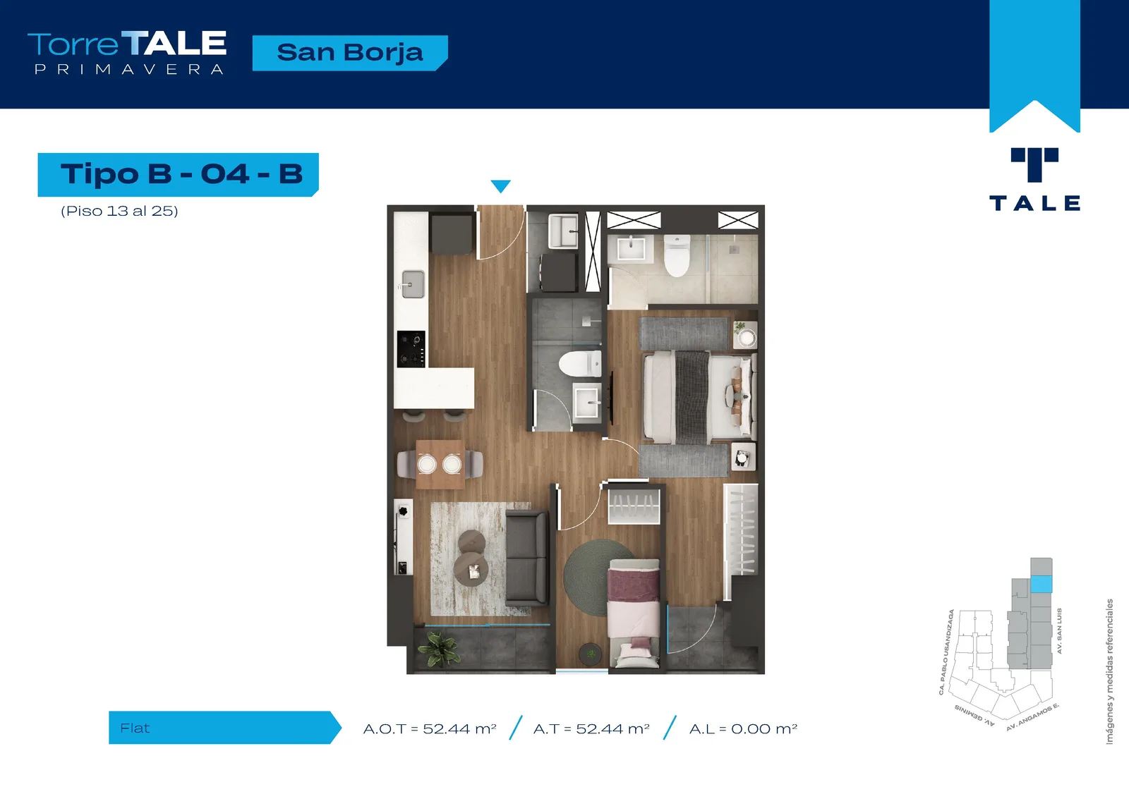 Modelo B-X04-13 AL 25-B · Pisos 19, 21, 23, 25