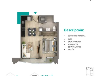 Modelo Tipo 1-A · Pisos 3 y 4